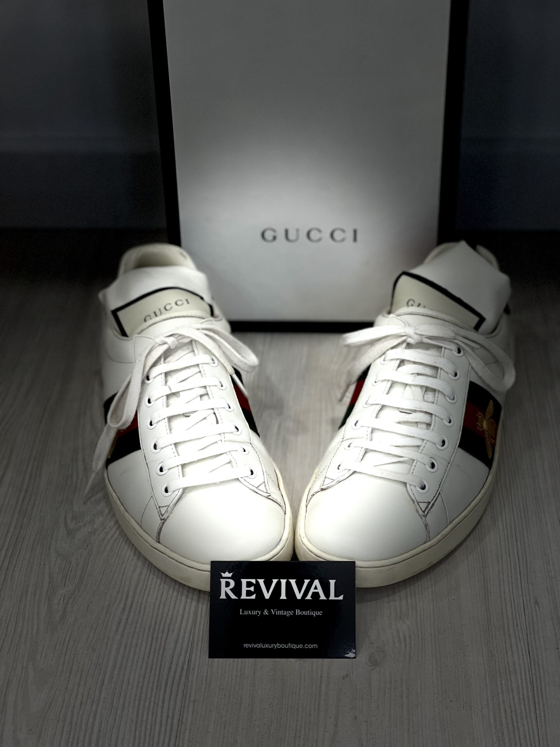 Gucci Sneakers Ace pelle bianca n.43.5